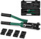 Dechengbao Crimpatrice per capicorda idraulica 10-120mm², Kit di attrezzi per cavi terminali elettrici con 8 matrici (Strumento per crimpare 10-120mm²) (YQK120)