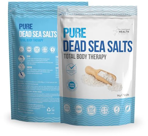 Pure Dead Sea Salt - Premium Bath Salts for Muscle Recovery and Relaxation, Total Body Therapy Luxury Dead Sea Salts for Baths, 1 Kg