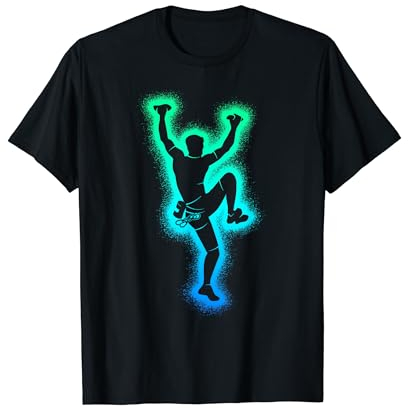 Klettern Kletterer Freiklettern Herren Jungen Bouldern T-Shirt