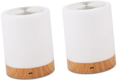 OSALADI 2st Stehlampe Nachttischlampe Led-schreibtischleuchte Tischlampe Aus Holz Nachtlampe Stehen Nachtlampe Für Kind Schreibtischlampe Berührungssensor Lampe Nachtlicht Aufladen Weiß