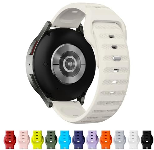 TStrap 12 Farben Uhrenarmband 22mm Silikon, Smartwatch Sport Ersatzarmband Sternenlicht für Herren Damen, mit Verstellbare Schließe