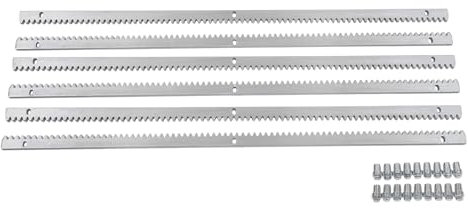 Lot de 6 rails dentés pour porte coulissante - 1 m - Pour portail coulissant électrique