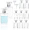 YKUKIZEE 10PCS Glass Refillable Perfume Bottle 30 ml, Empty Glass Perfume Atomiser Bottle Portable, 1 oz Clear Perfume Spray Bottles Square for Travel Fragrance Women Men