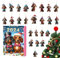 Pipihome Dackel Adventskalender 2024, 24 Tage Weihnachts-Countdown Party Deko Adventskalender Mit Acryl Hund Hängeanhänger, Dackel Weihnachtsschmuck Für Katzenliebhaber