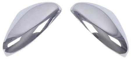 IENQBVL Rückspiegelgehäuse Für Jazz GR 2020 2021 2022 Auto Zubehör Chrom Carbon Faser Rückspiegel Shell Cover Trim Dekoration Schutz Rückspiegel Abdeckkappen(Shiny Style)