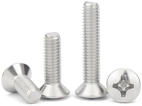 Wildeep 10pcs M5 M6 Length 6-60mm GB820 DIN966 A2-70 304 Stainless Steel Cross Phillips Raised Countersunk Head Half Oval Screw Bolt(10mm,(10pcs) M6)