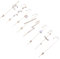 Holibanna 8pcs Earrings Earring for Decor Ear Crawler Hook Rhinestone Ear Crawler Ear Cuff Crawler Wire Needle Studs Ear Hoop Dangle Earring Women Earring Rhinestones Golden