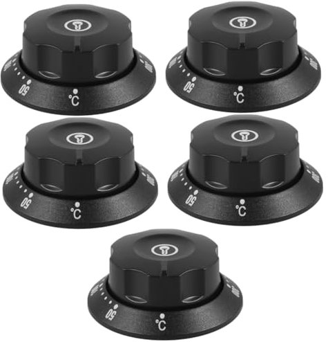 VOSAREA 5pcs Oven Knobs Temperature Control Stove Knob Thermostat Replacement for Electric Stoves