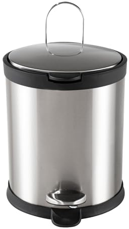 HTI living Treteimer Edelstahl Jannik 5 Liter Mülleimer mit Soft-Close-Deckel