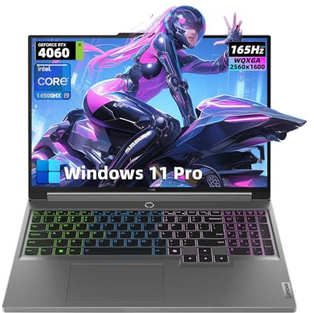 Lenovo Legion 5i Gaming Laptop - 16 WQXGA 165Hz Display, Intel 24-Core i9-14900HX, NVIDIA RTX 4060, 64GB DDR5, 2TB SSD, RGB retroilluminato, Win 11 Pro & MS Office Pro, con unità CD/DVD esterna