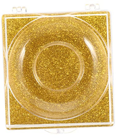 Gatuida 6 Stück Wimpern Box eyelash curler wimpernformer Wimpern-Organizer und Aufbewahrung Lagerung falsche wimpern leerer wimpernorganisator Wimpernetui aus Kunststoff Plastik Golden