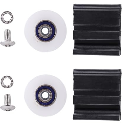 Riuulity 22mm Door Wheel Kits with Sliding for Halls Greenhouses, Long Service Life and Easy Installation, Replacement Kits for Several Other Models