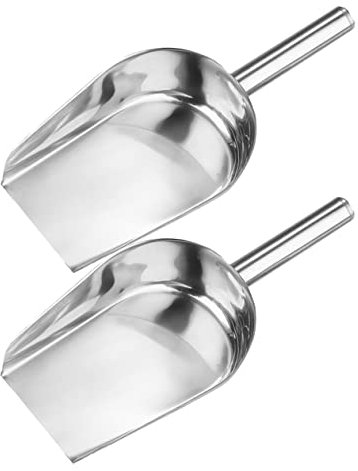 Hemobllo 2Piezas Pala de Cocina Inoxidable para Hielo y Alimentos Secos y Ligera para Uso Doméstico
