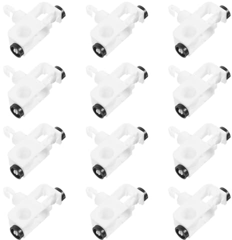 CHICAMPERA Vertical Blind Carrier Parts 12Pcs with Hooks Quiet Glide for Vertical Blinds Repair Kit Compatible with Multiple Window Systems for Home and Office