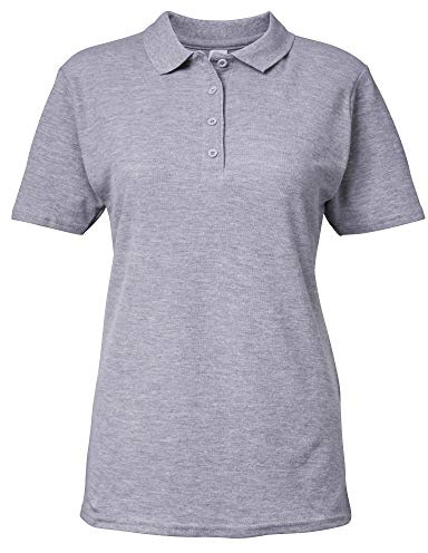 Gildan Softstyle Womens/Ladies Short Sleeve Double Pique Polo Shirt (S) (Sport Grey)