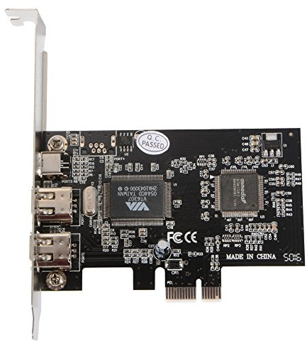 Sun3drucker PCI-E Express FireWire 1394a 1-Lane iLINK IEEE1394 Expansion Controller Adapter Card for Desktop PC