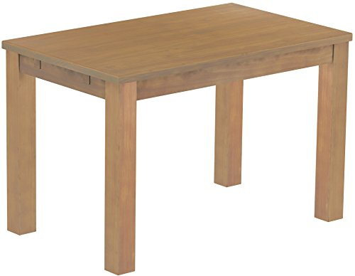 Esstisch Rio Classico 120x73 cm Eiche Natur Holz Pinie Massivholz Esszimmertisch Echtholz ausziehbar vorgerichtet für Ansteckplatten Brasilmöbel