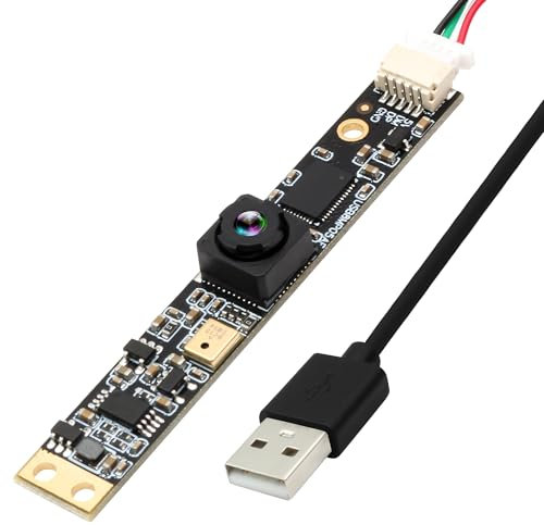 ELP USB Kamera 8MP 30fps USB Kameramodul mit Mikrofon 105 Grad Weitwinkelobjektiv Lightburn Kamera PC Computerkamera 2448P 3D Druckerkamera Kompatibel mit Windows Mac OS Rasberry pi