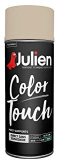 Julien Peinture Aérosol Intérieure et Extérieure Color Touch en Phase Aqueuse - Ivoire Satin - 400ml