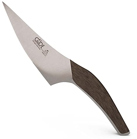GÜDE Solingen - Zubereitungsmesser geschmiedet, 14 cm, Räuchereiche, SYNCHROS, Küchenmesser, Handmade Germany, Braun