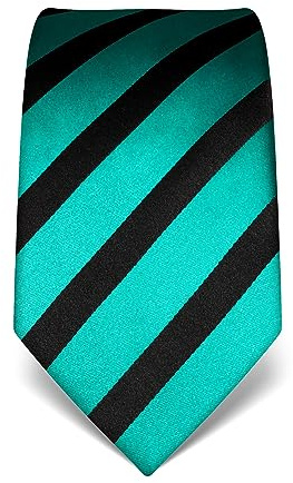 Vincenzo Boretti Herren Krawatte reine Seide gestreift edel Männer-Design zum Hemd mit Anzug für Business Hochzeit 8 cm schmal/breit