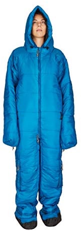Hygger Nanuk Mykonos Blue L - Original Schlafsack mit Armen und Beinen, 3M Thinsulate-Füllmaterial ist Ultra warm, leicht und klein im Packmaß