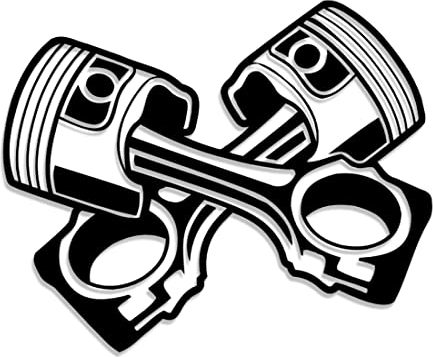Decus Kolben gekreuzt // Sticker OEM JDM Style Aufkleber