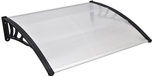 Türvordach 120×100 cm PC, Regenschutz für Haus und Geschäft, privat und kommerziell einsetzbar