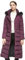Orolay Doudoune Longue pour Femme de Fourrure à Capuche et Manches Raglan Manteau Violet L