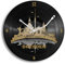 Kreative Feder Dresden Music Schallplatten-Uhr Retro Vinyl Designer Funk Wanduhr leise Funkuhr ohne Ticken 30cm (Dresden Music, leises Funkuhrwerk)