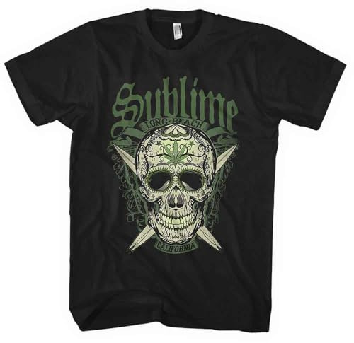 Sublime T Shirt Long Beach California Band Logo Nue offiziell Herren Schwarz XXL