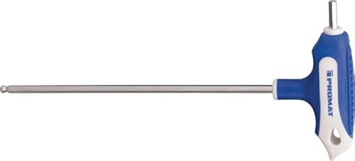 PROMAT Stiftschlüssel m. Quergr. SW 10mm Klingen-L. 200mm m. Seitenabtr. u. Kugelk. PROMAT, Schlüsselweite 10 mm, Klingenlänge 200 mm