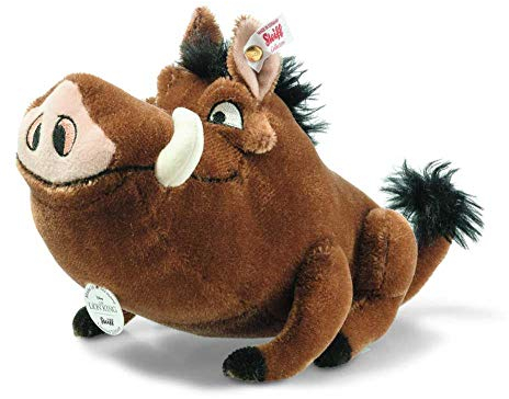 Steiff 355516 Pumbaa Warzenschwein, Mohair, 23 cm, rotbraun