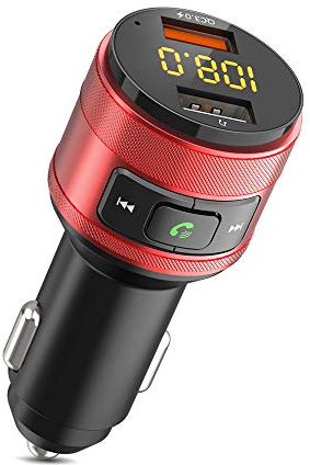 ZeaLife Bluetooth FM Transmitter, Auto Handy Adapter Musik mit 2 USB Anschlüsse und Freisprecheinrichtung, QC3.0 Bluetooth Adapter Auto Wireless Radio Transmitter, Unterstützt 64G USB Stick