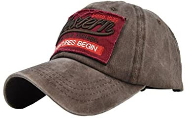 XibeiTrade Retro NY Baumwolle Baseball Cap New York Damen Herren Sport Outdoor Street Sun Caps, coffee, M