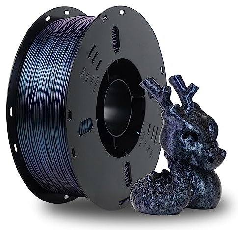 VOXELAB 3D Drucker Filament Chameleon PLA Farbwechsel-Filament 1.75mm,Präzise Maßgenauigkeit +/- 0.02 mm, Ordentliche Spule 1KG(2.2lbs), Wechselt die Farbe mit Licht und Winkeln, PLA Burnt Titanium