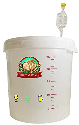 DIAH DO IT AT HOME Fermenter - 30L Fermentation Bucket, Lid, Airlock and Bungs, Home Brewing