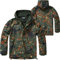 BWuM Tactical Windbreaker Zipper Fleece + Patch & Flaggen, Größe:XXL, Farbe:Flecktarn
