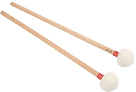 Demeras Mazo de Tambor ,Accesorio de Jerseys de Batería Mango de Arce Portátil incluso Percusión Peso Ligero para Jugar(Rojo)