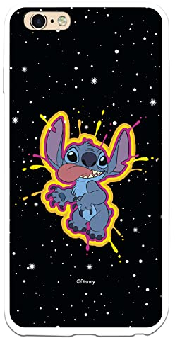 iPhone 6 Plus Case - 6S Plus Official Lilo & Stitch Stitch Stars Ultra Soft to Protect Your Mobile Phone Case Official Licensed Liquid Silicone iPhone Case