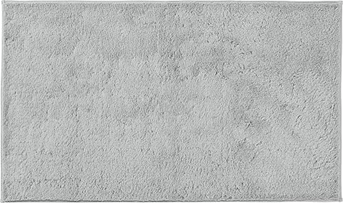 Erwin Müller Badematte, Badteppich Uni ULM - Baumwolle, kuschelig, rutschhemmend, für Fußbodenheizung geeignet - hellgrau Größe 70x120 cm