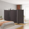WIFESE Paravent 5 Panneaux Marron 433x180 cm Tissu Séparation de Pièce Polyvalente Cloison de Séparation de Chambre Espace Privé Séparation de Salon Cuisine Mur de Fond Bloquer Le Soleil