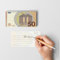 Scratch Cash Block 50 € Euro - 50 Banknoten, auf die Sie schreiben, Geld Gutscheine, Gutscheine, Gadget (tatsächliche Größe)