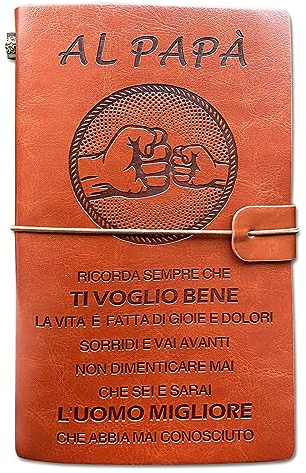 OMNIQI Regalo Papà, Regalo Festa del Papà, Regalo Papà Compleanno, Idee Regalo Natale Papà, Regalo Papa Compleanno Utile, Regalo Uomo Papà Quaderno in Pelle