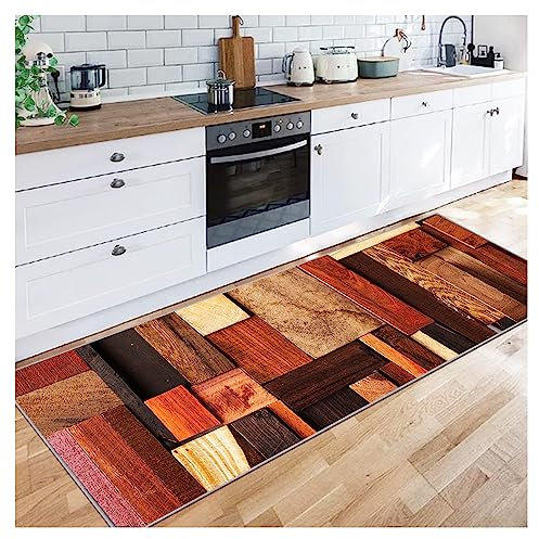 Siunwdiy Alfombra de Pasillo Larga por 2 Metros,Alfombra Cocina Microfibra Antideslizante Suave,alfombras de Cocina, Alfombra de Pelo bajo para Pasillo para Cocina y lavandería,50X200cm