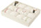 Coward Beige Samt Uhr Armreif Armband Organizer Tablett, Samt 12 Gitter Tablett mit Kissen für Uhr Jade Armreifen Verkauf Show