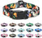 Mercano Hundehalsband Verstellbares, Weich Nylon Komfort & Robuster Gemustertes Hunde Halsband für Kleine Mittlere Große Hunde Welpen Katzen (S, Blumenorange)