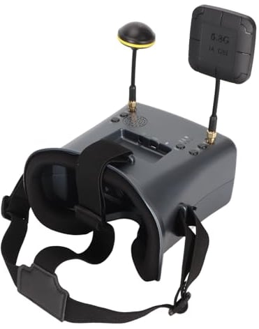 Dpofirs 5,8 GHz -FPV-Brille 4,3 Zoll 40-Kanal-FPV-Video-Headset-Brille, FPV-Brille für FPV-Rennen oder Modellflugzeuge, Automatische Suchfunktion, Geburtstags