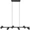 lightling modern Pendellampe Julie, 6-flammige Pendelleuchte schwarz matt Metall, Esszimmer Küche Wohnzimmer, 6 x GU10 max. 35W, höhenverstellbar max. 150 cm, Breite 115 cm