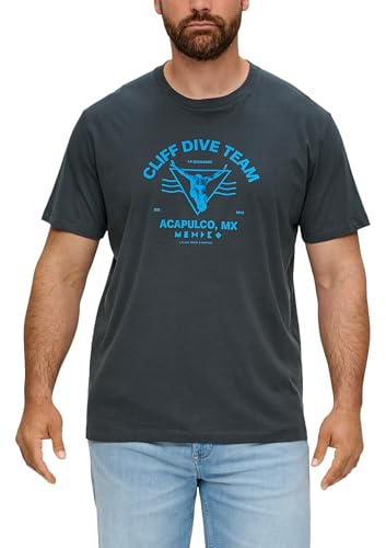 s.Oliver Baumwoll-T-Shirt mit frontseitigem Artwork-Print